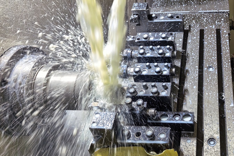 CNC turning lathe in production, mass production of parts